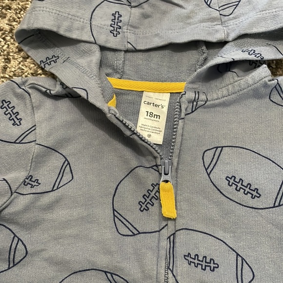 Carters Baby Football Hoodie - Picture 3 of 5